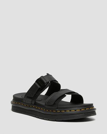 Sandalias Dr Martens Chilton Men's Cuero Hombre Negros | MX 177KOR